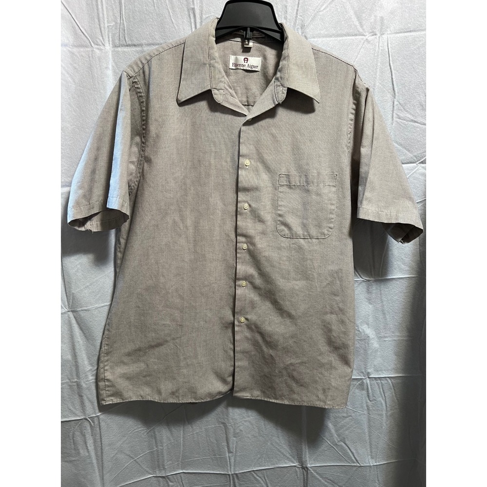 Etienne Aigner Camp Shirt Button Up Short Sleeve Casual Mens Size 17